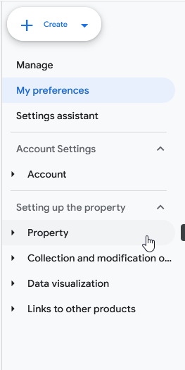  Google Analytics Create option