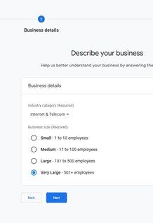  Google Analytics Describe your bussines